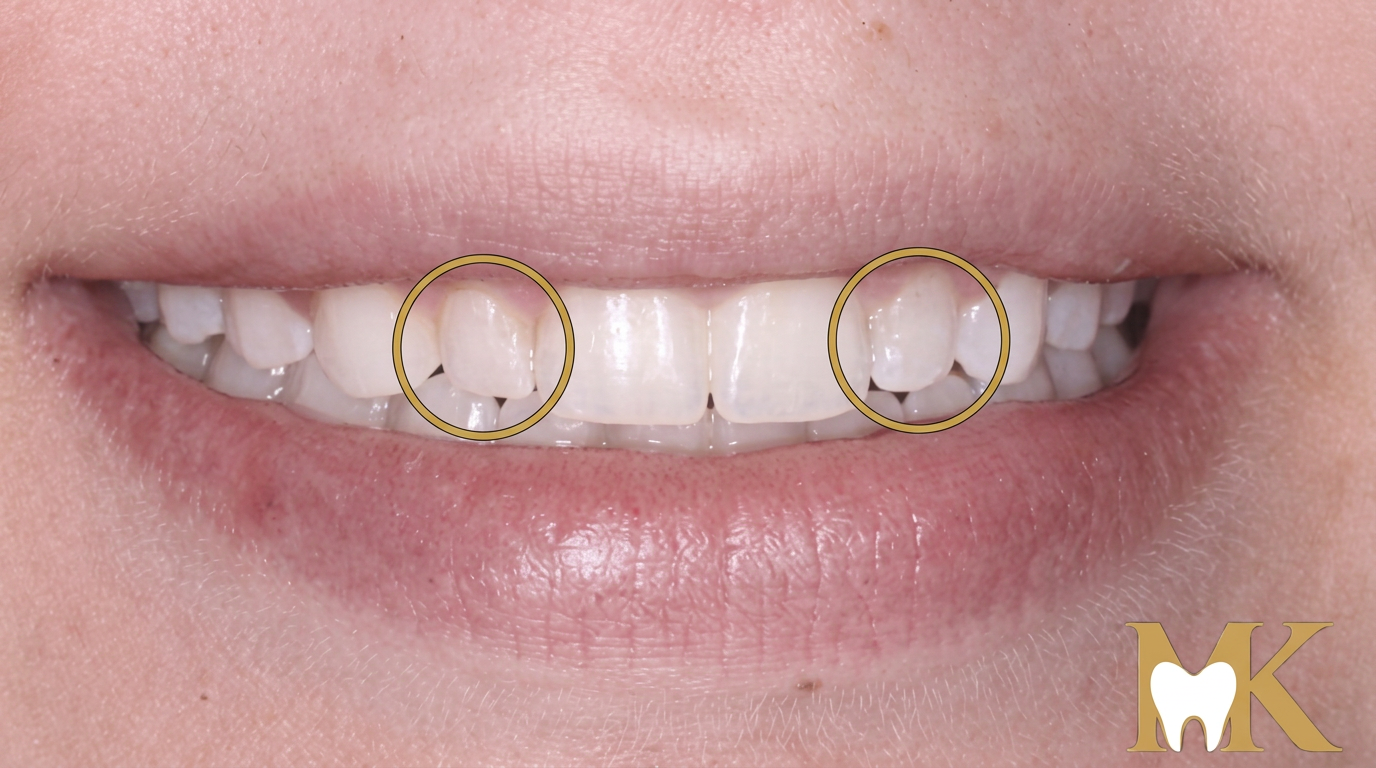 Before smile transformation at MK Dental Studio